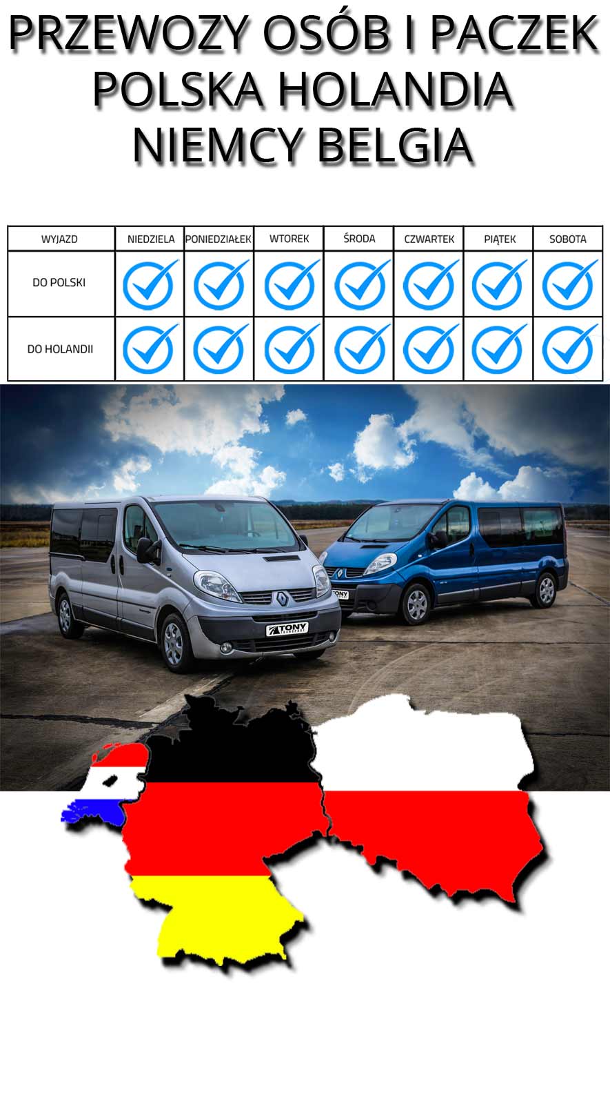 busy Haga Piła Dortmund Essen Wuppertal Hannover przewozy osob Torun Gorzow Pila Bydgoszcz Stargard Szczecin Poznan bus do Holandii busy Piła Haga